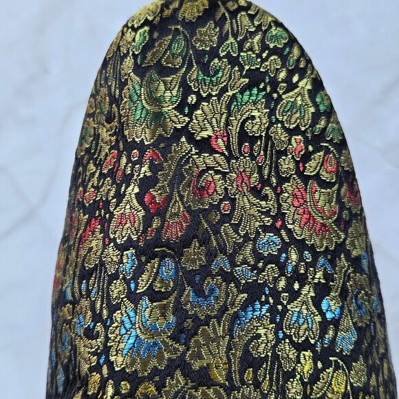 Giorgio Brutini Sz 12M Gold Tapestry Textile Loafers Slip On Classy Party Formal - Picture 8 of 12